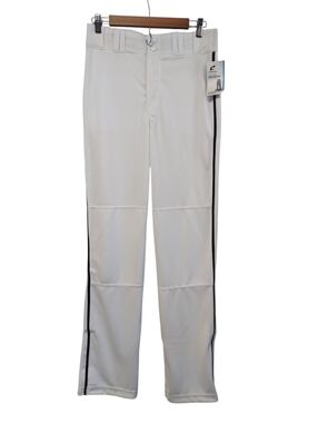 Champro Triple Crown Youth XL Baseball Pants White Black Side Stripe NWT